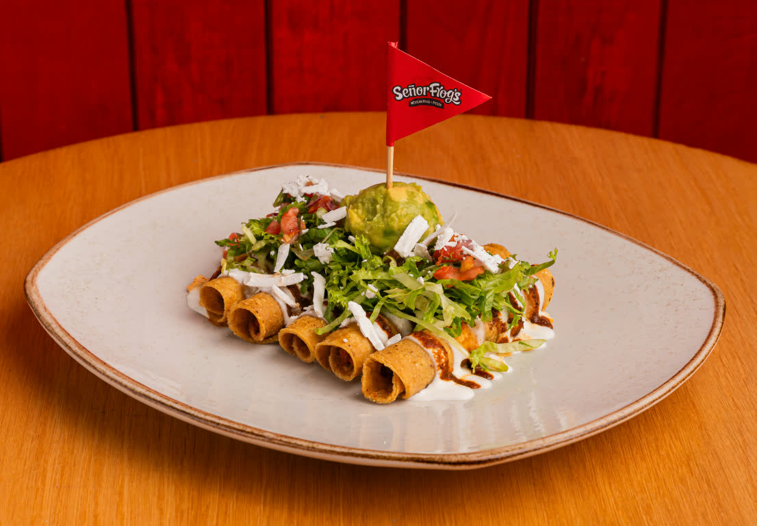Crispy taquitos at Señor Frog’s Cancun