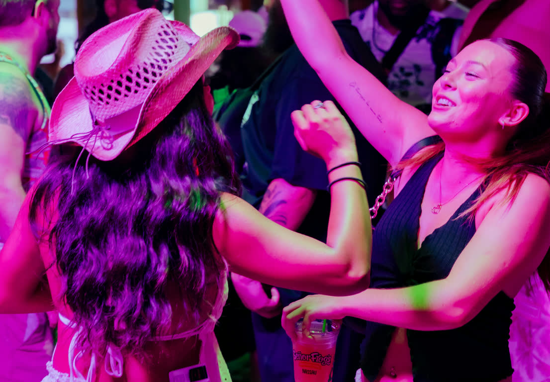 The dance floor at Señor Frog’s Cozumel Punta Langosta