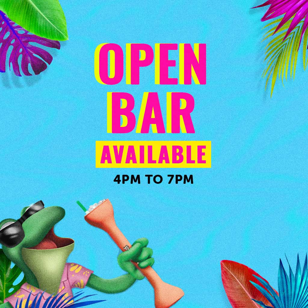 Open bar disponible por la tarde