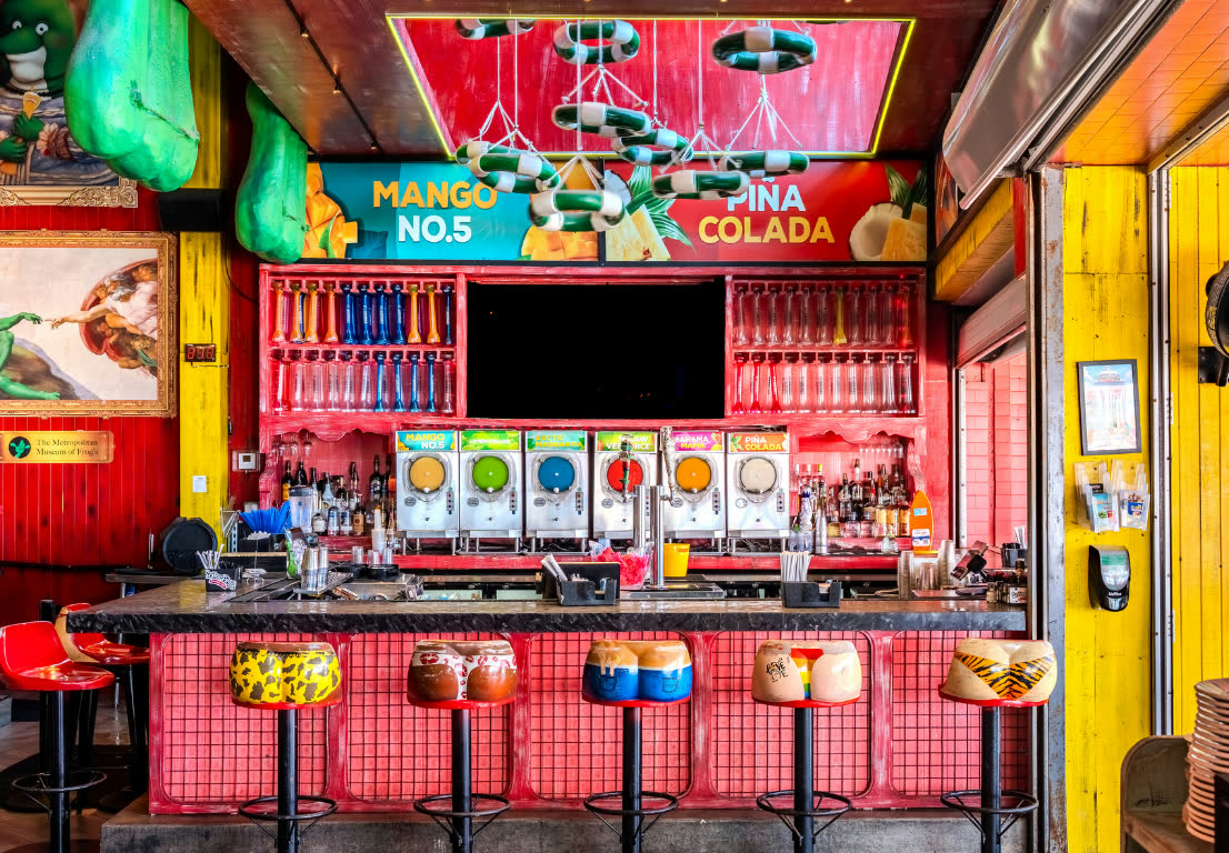 La barra de bebidas frozen de Señor Frog’s Fort Lauderdale