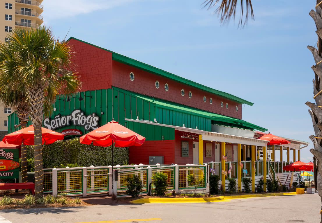 El edificio de Señor Frog’s Panama City Beach de día