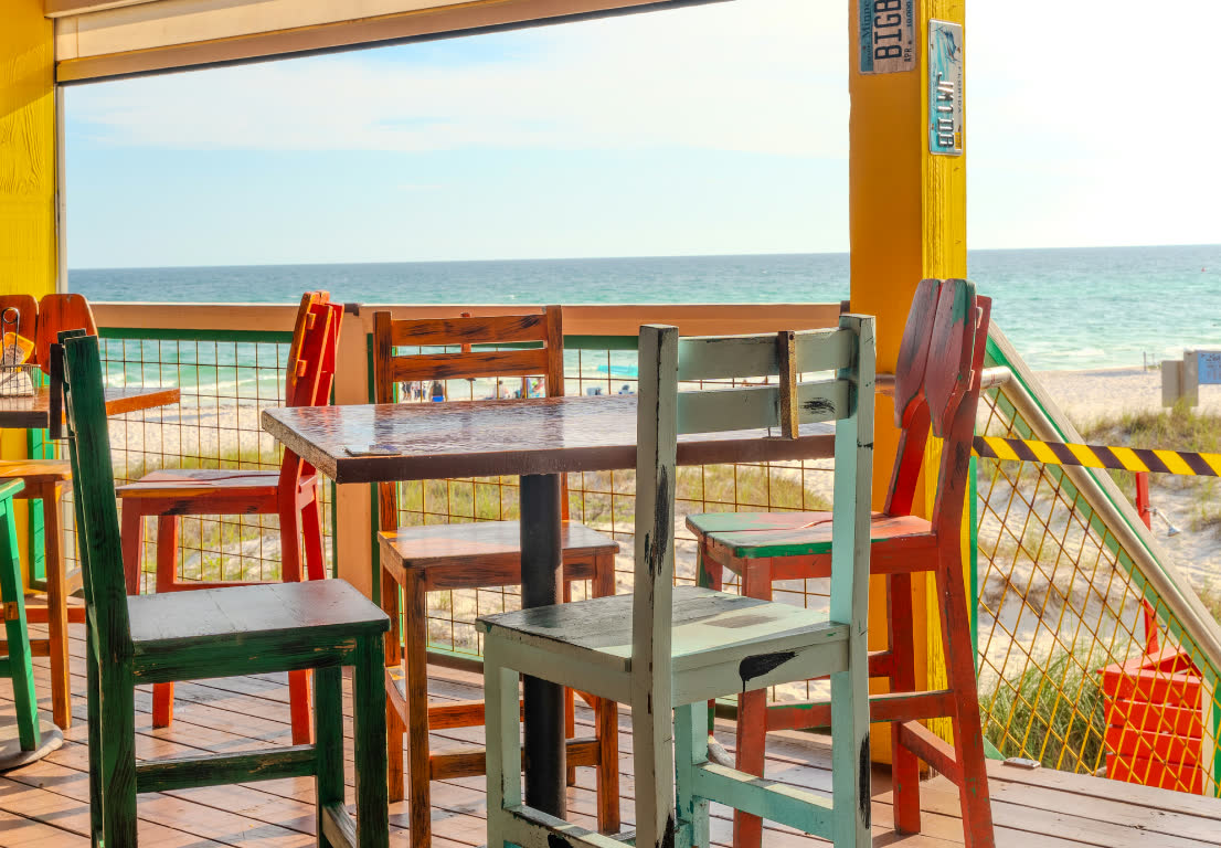 La terraza frente al mar de Señor Frog’s Panama City Beach