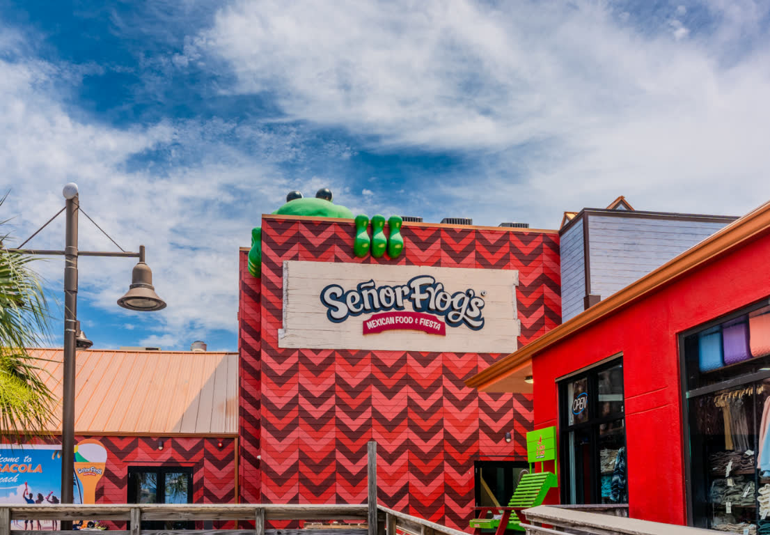 La entrada de Señor Frog’s Pensacola Beach