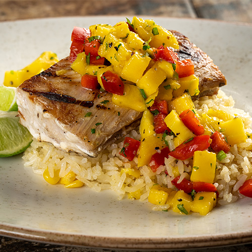 mango tropical mahi mahi